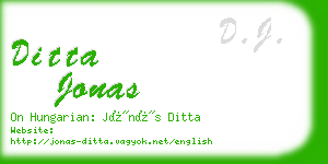 ditta jonas business card